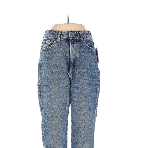H&M Comfort Stretch Mom Jeans High Waist Ankle Length Nwt - Picture 2 of 7